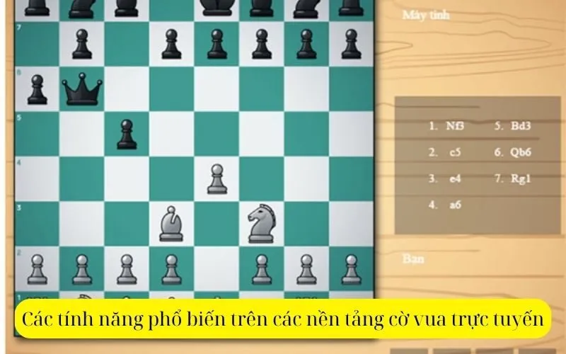 Các tính năng phổ biến trên các nền tảng cờ vua trực tuyến