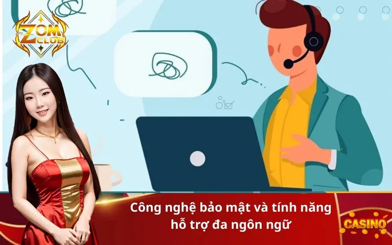 Công nghệ bảo mật và tính năng hỗ trợ đa ngôn ngữ