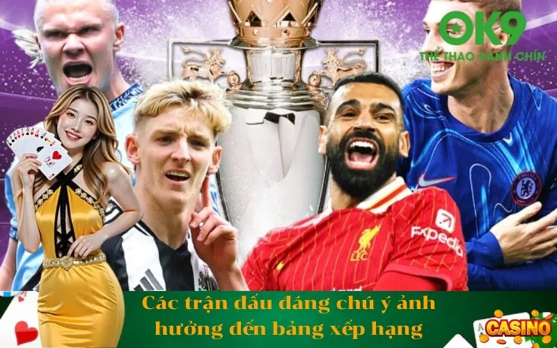 Các trận đấu đáng chú ý ảnh hưởng đến bảng xếp hạng